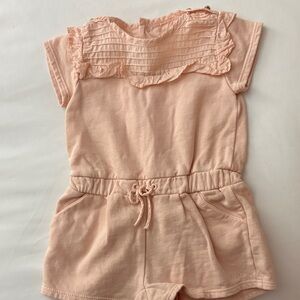 Girls' Peach Short Romper - Brand Unspecified
